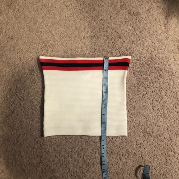 Striped trim tube top sz XS - Picture 7 of 8